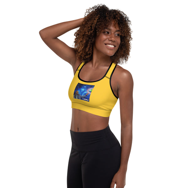 7's World Padded Sports Bra Yellow